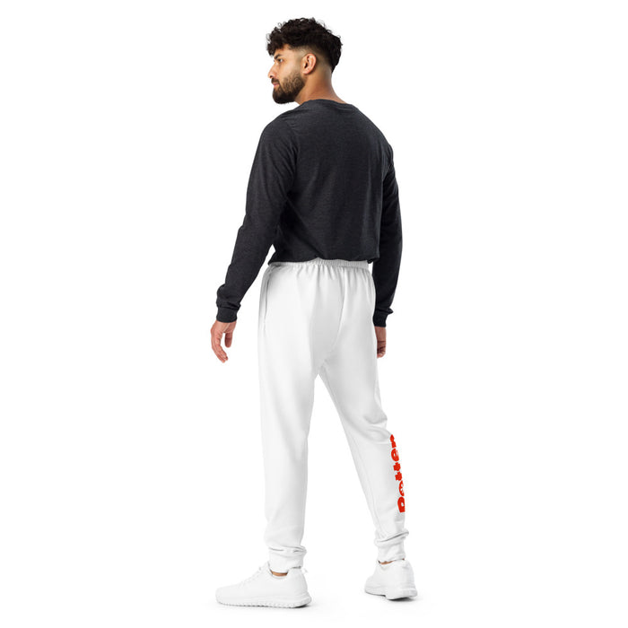 Fabric texture close-up showing the soft interior lining and exterior blend of the Rotten Tomatoes joggers