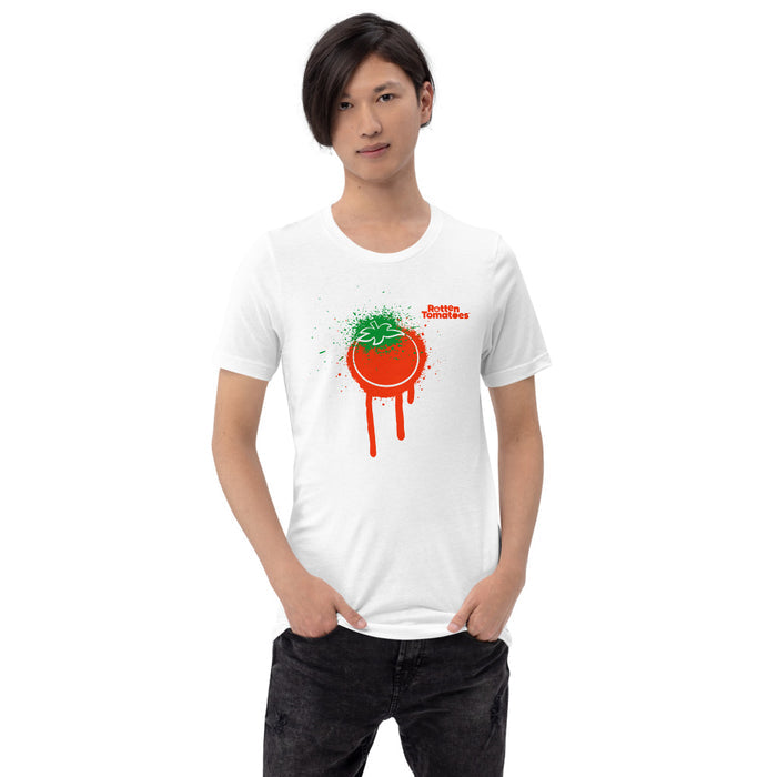 Back view of the plain white cotton t-shirt