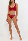 Ruby Nocturne Lace and Mesh Bikini Panty