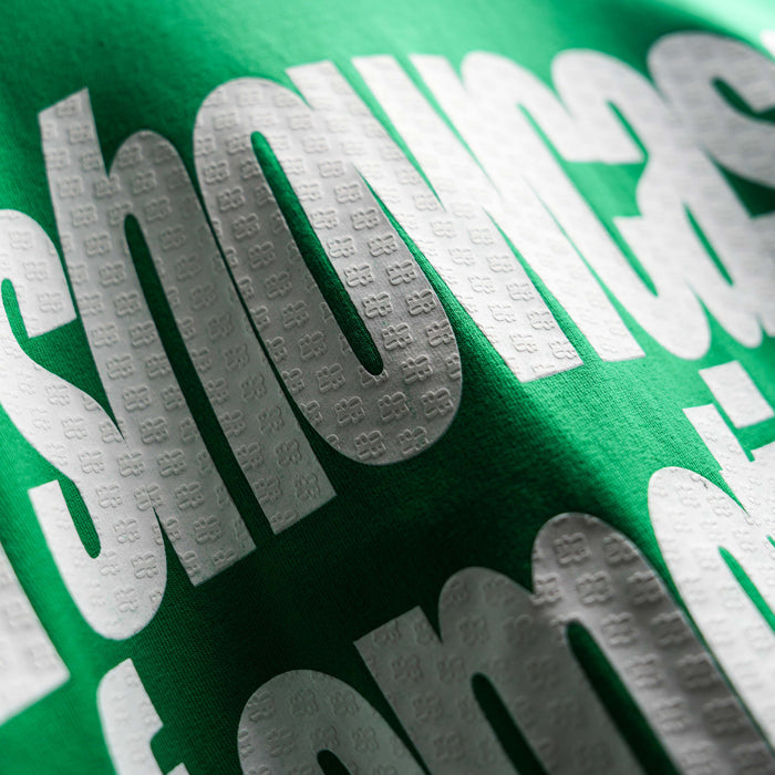 Oversized green streetwear t-shirt emotions graphic