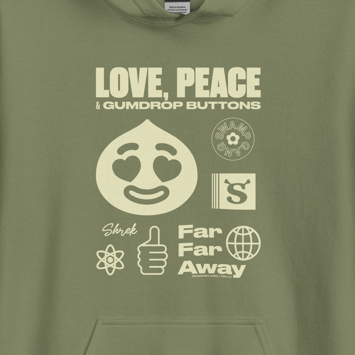 Military Green Shrek hoodie back view
