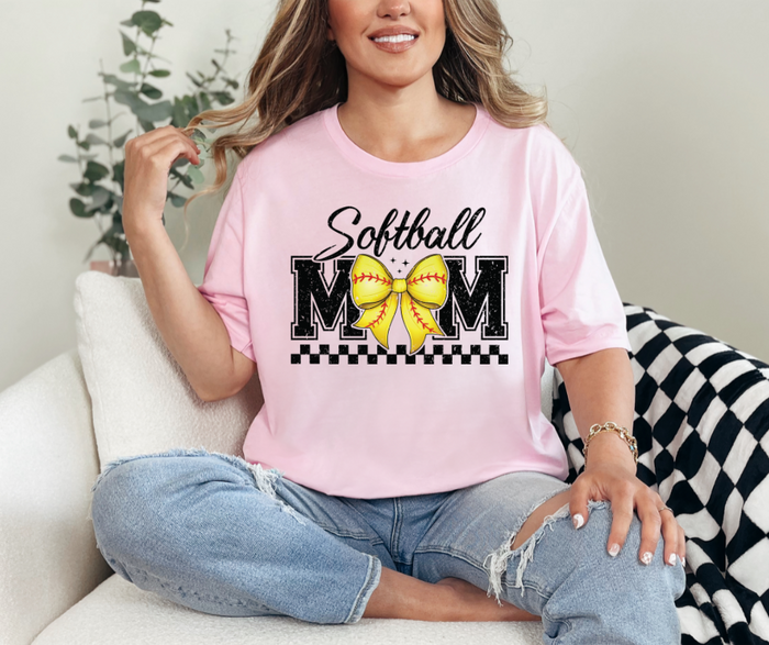 Softball Mom- Bow