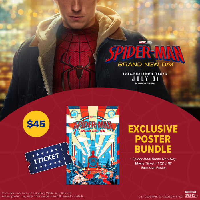 Spider-Man Brand New Day Exclusive Poster Bundle showing collectible art print