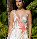 Splash Silk and Viscose Wrap Nightie