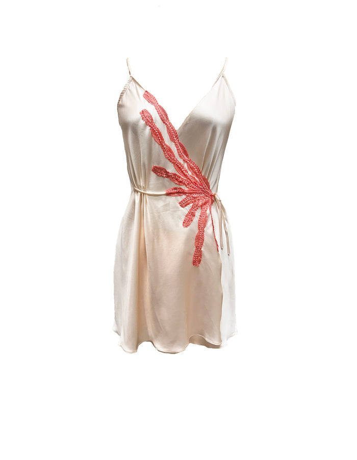 Splash Silk and Viscose Wrap Nightie
