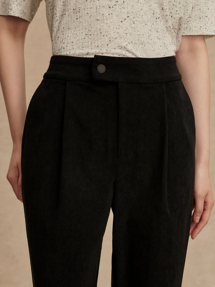 Black|Cohen Regular Tapered Leg jeans in black denim, size 27, front view with five-pocket styling and zip fly.
