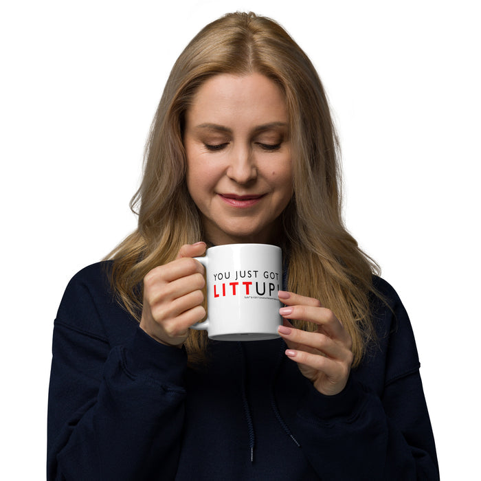 Suits You Just Got Litt Up! Mug displayed on a clean neutral background