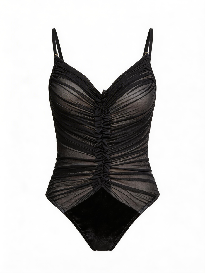Terminator Tulle Ruched Bodysuit