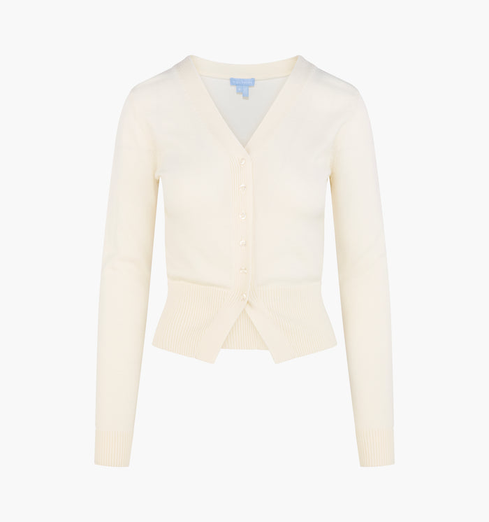 The Amal Cardigan - Antique White