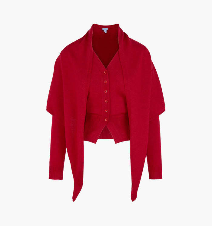 The Amal Cardigan -  Red