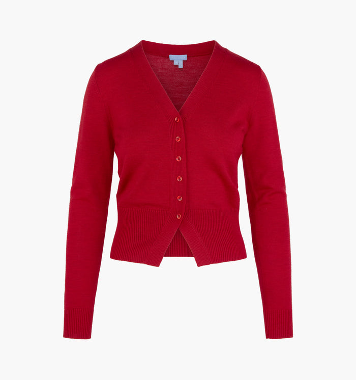 The Amal Cardigan -  Red