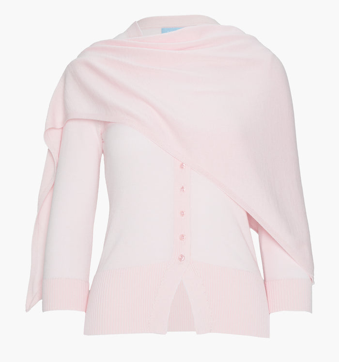 The Amal Cardigan in Soft Pink color: Soft Pink
