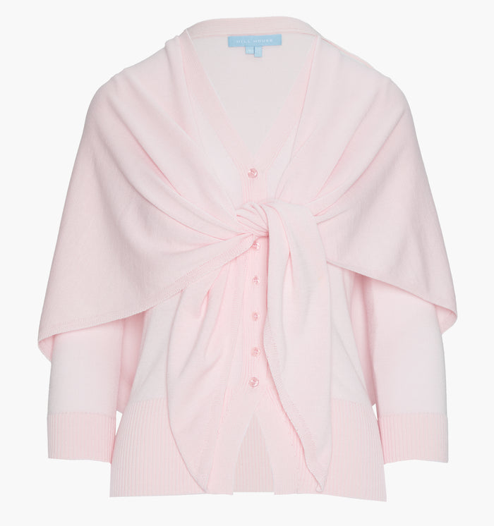 The Amal Cardigan in Soft Pink color: Soft Pink