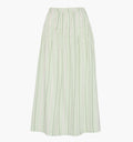 The Ame Skirt - Green Jacquard Stripe