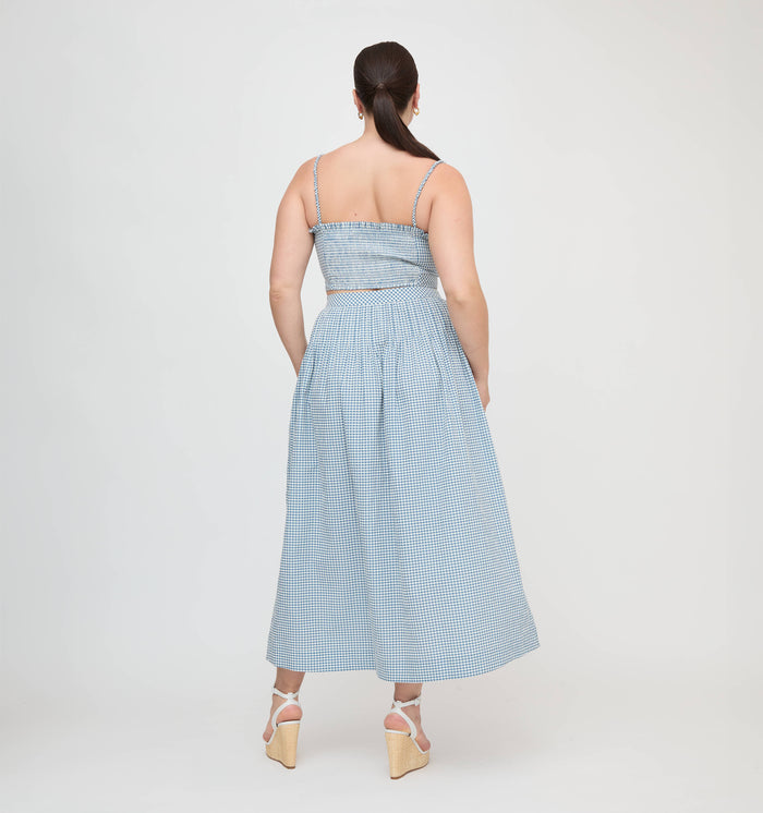 The Ame Skirt - Lagoon Gingham