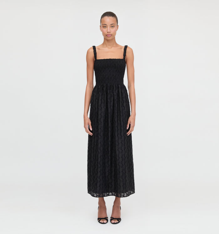 The Anita Nap Dress in Black Fil Coupé color: Black Fil Coupé