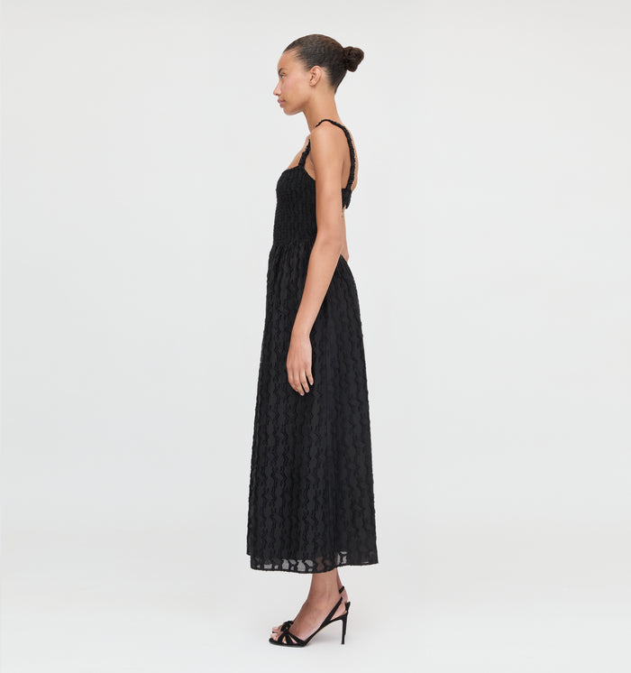 The Anita Nap Dress in Black Fil Coupé color: Black Fil Coupé