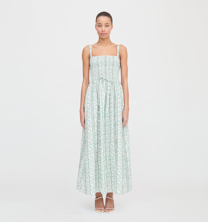 The Anita Nap Dress - Green Provence Floral