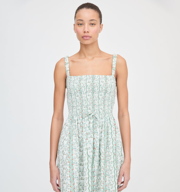 The Anita Nap Dress - Green Provence Floral