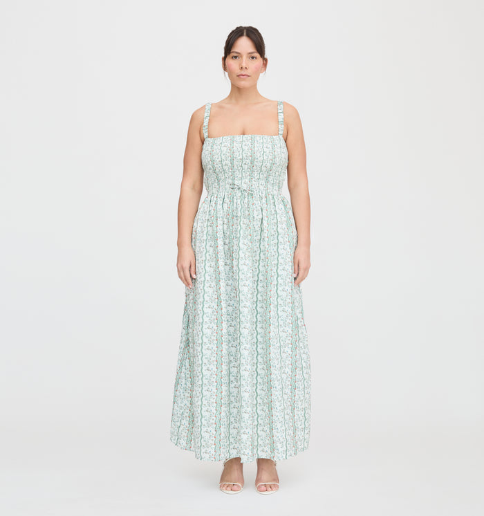 The Anita Nap Dress - Green Provence Floral