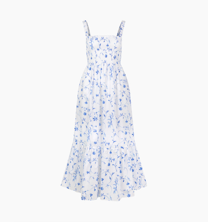 monogram: blue-botanical