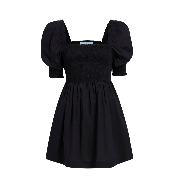 The Athena Nap Dress - Black Cotton color:Classic Black Cotton