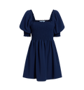 The Athena Nap Dress in Navy Crepe color:Wrinkle Resistant Navy Crepe