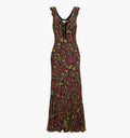 The Augustina Dress in Black Palampore Floral color: Black Palampore Floral