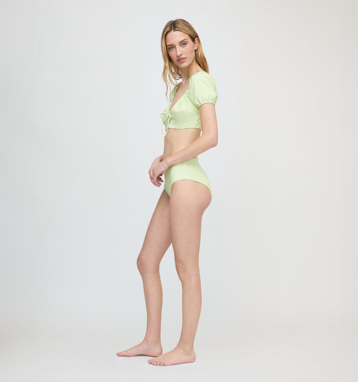 The Aurelia Bikini Set - Lime Gingham
