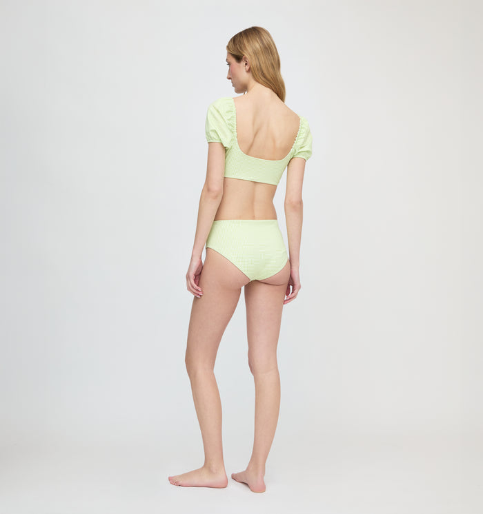 The Aurelia Bikini Set - Lime Gingham