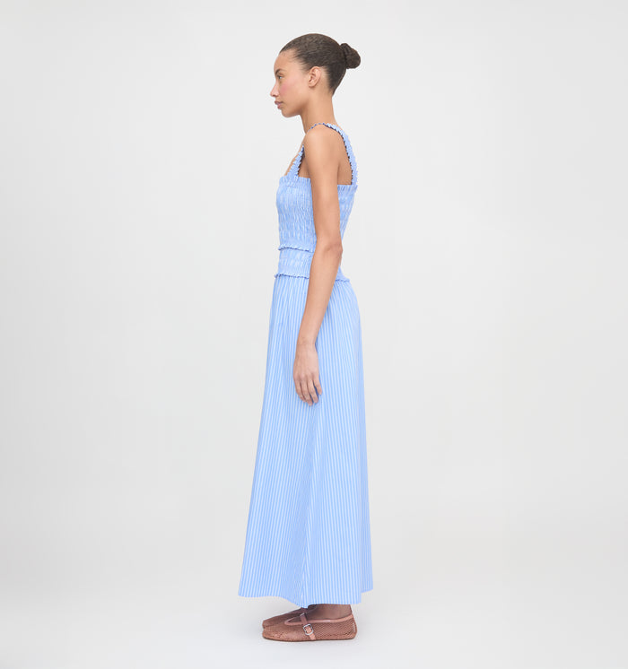 The Azalea Maxi Nap Dress - Blue Stripe