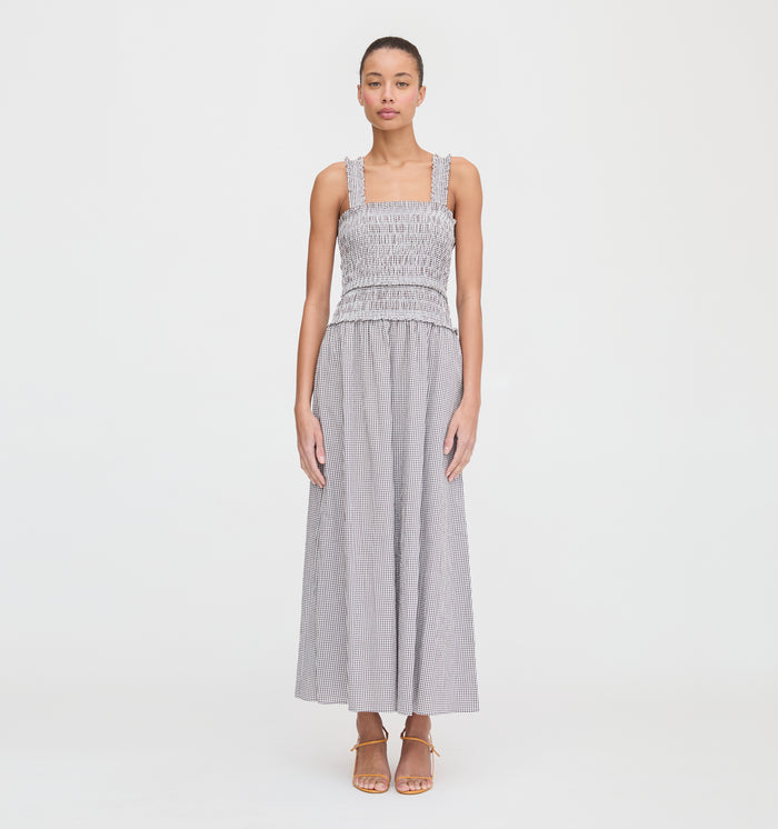 The Azalea Maxi Nap Dress - Chocolate Gingham