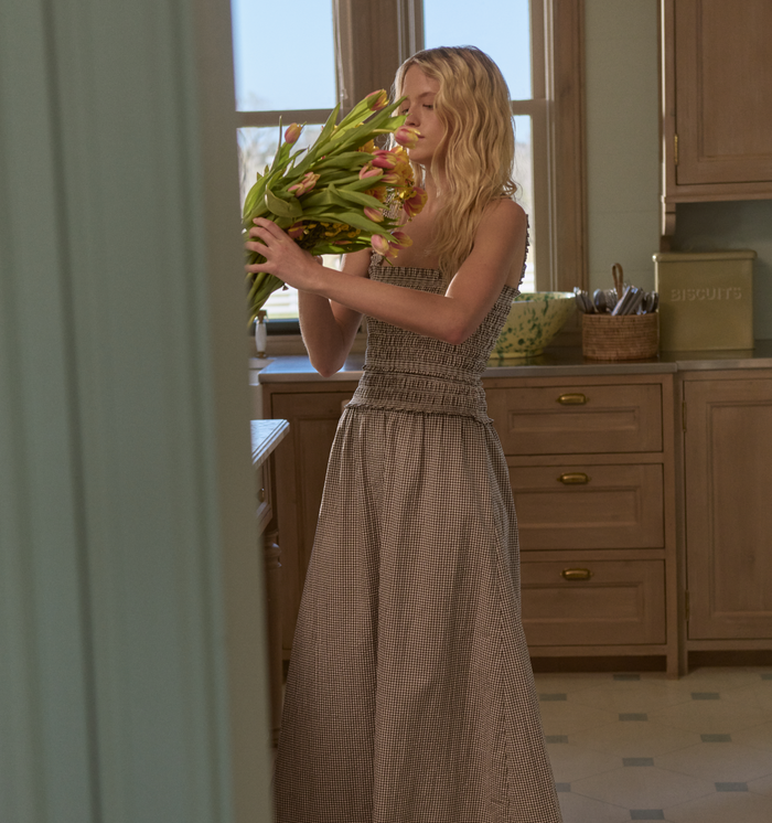 The Azalea Maxi Nap Dress - Chocolate Gingham