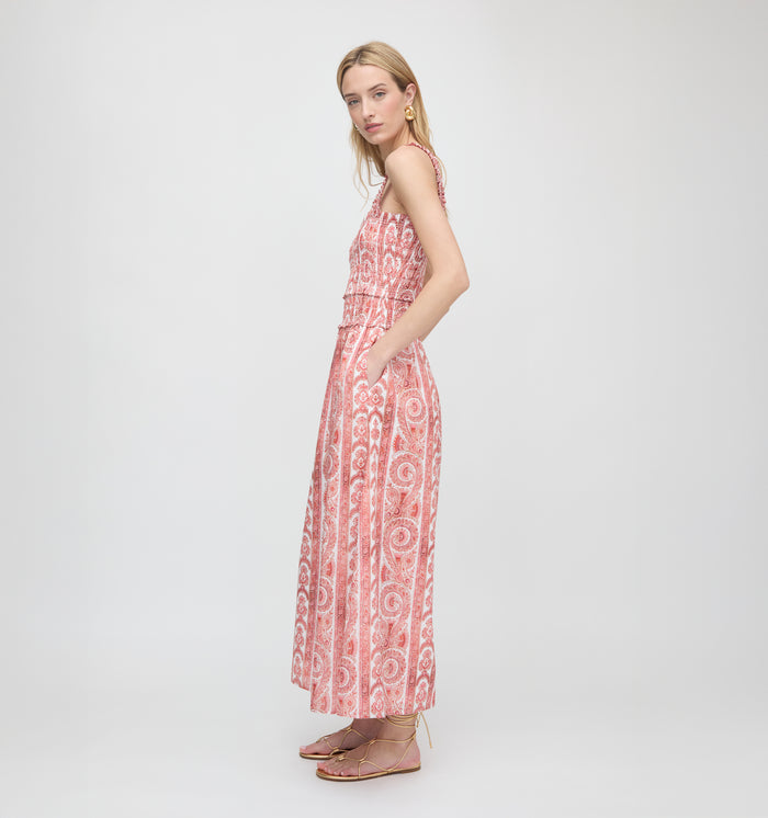 The Azalea Maxi Nap Dress - Coral Corsica Paisley