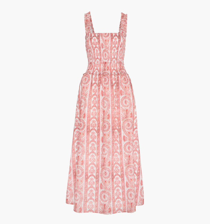 The Azalea Maxi Nap Dress - Coral Corsica Paisley