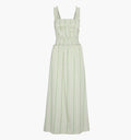 The Azalea Maxi Nap Dress - Green Jacquard Stripe