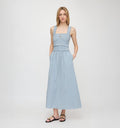 The Azalea Maxi Nap Dress - Lagoon Gingham