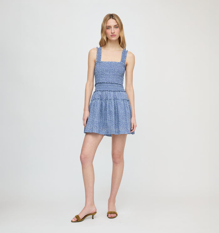 The Azalea Mini Nap Dress - Cornflower Ditsy Thistle