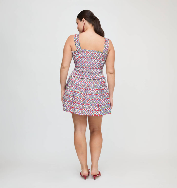 The Azalea Mini Nap Dress - Diamond Cherries Cherry Red