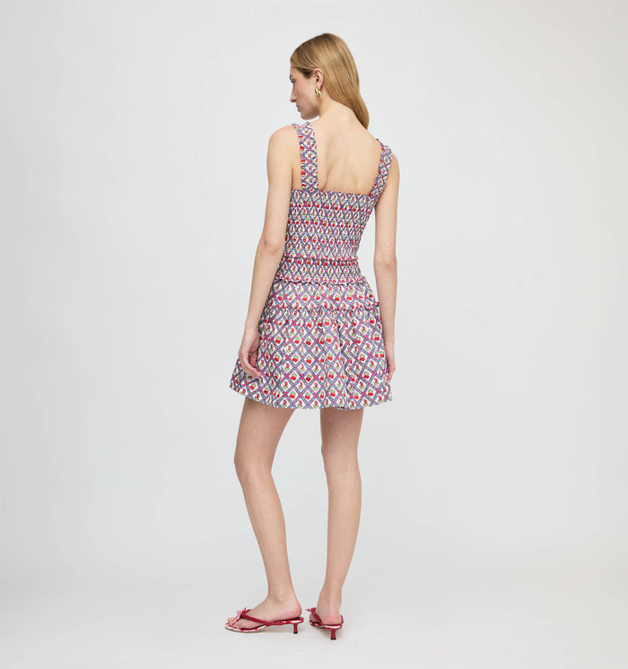 The Azalea Mini Nap Dress - Diamond Cherries Cherry Red