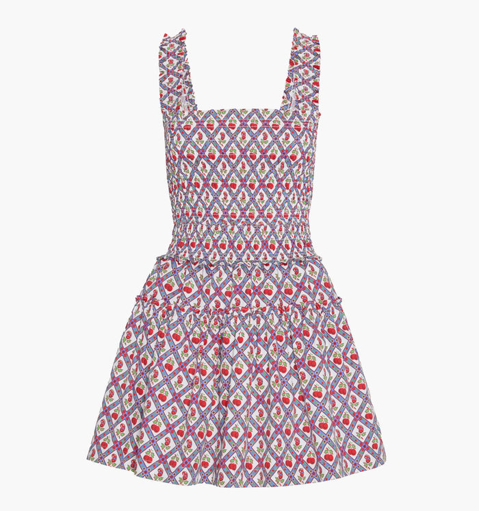 The Azalea Mini Nap Dress - Diamond Cherries Cherry Red