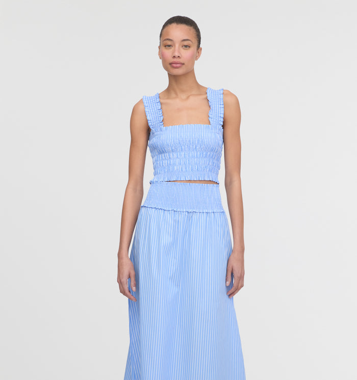 The Azalea Nap Top - Blue Stripe