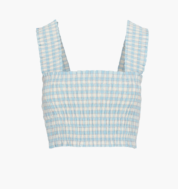 The Azalea Nap Top - Blue/Red Gingham
