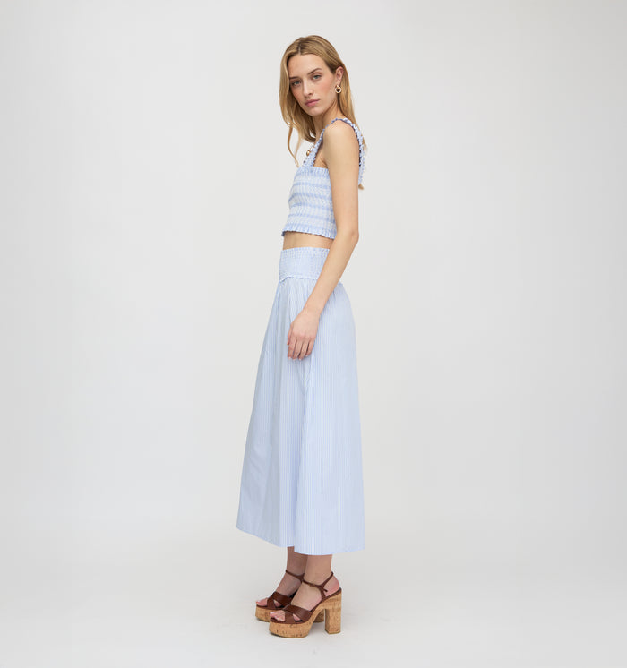 The Azalea Nap Top - Blue/White Stripe