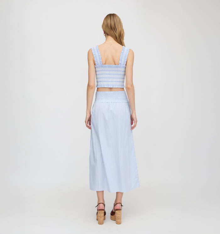 The Azalea Nap Top - Blue/White Stripe