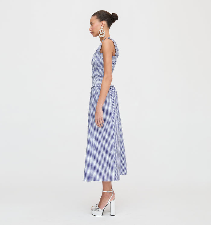 The Azalea Nap Top - Navy Gingham