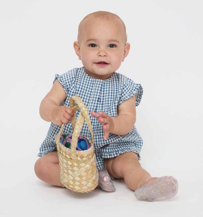 The Baby Cameron Short Set - Lagoon Gingham