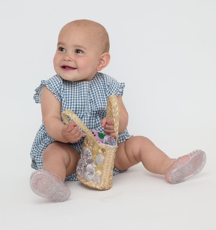 The Baby Cameron Short Set - Lagoon Gingham