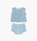 The Baby Cameron Short Set - Lagoon Gingham