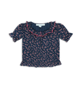 The Baby Denver Top -  Daisy Ditsy Toss Navy
